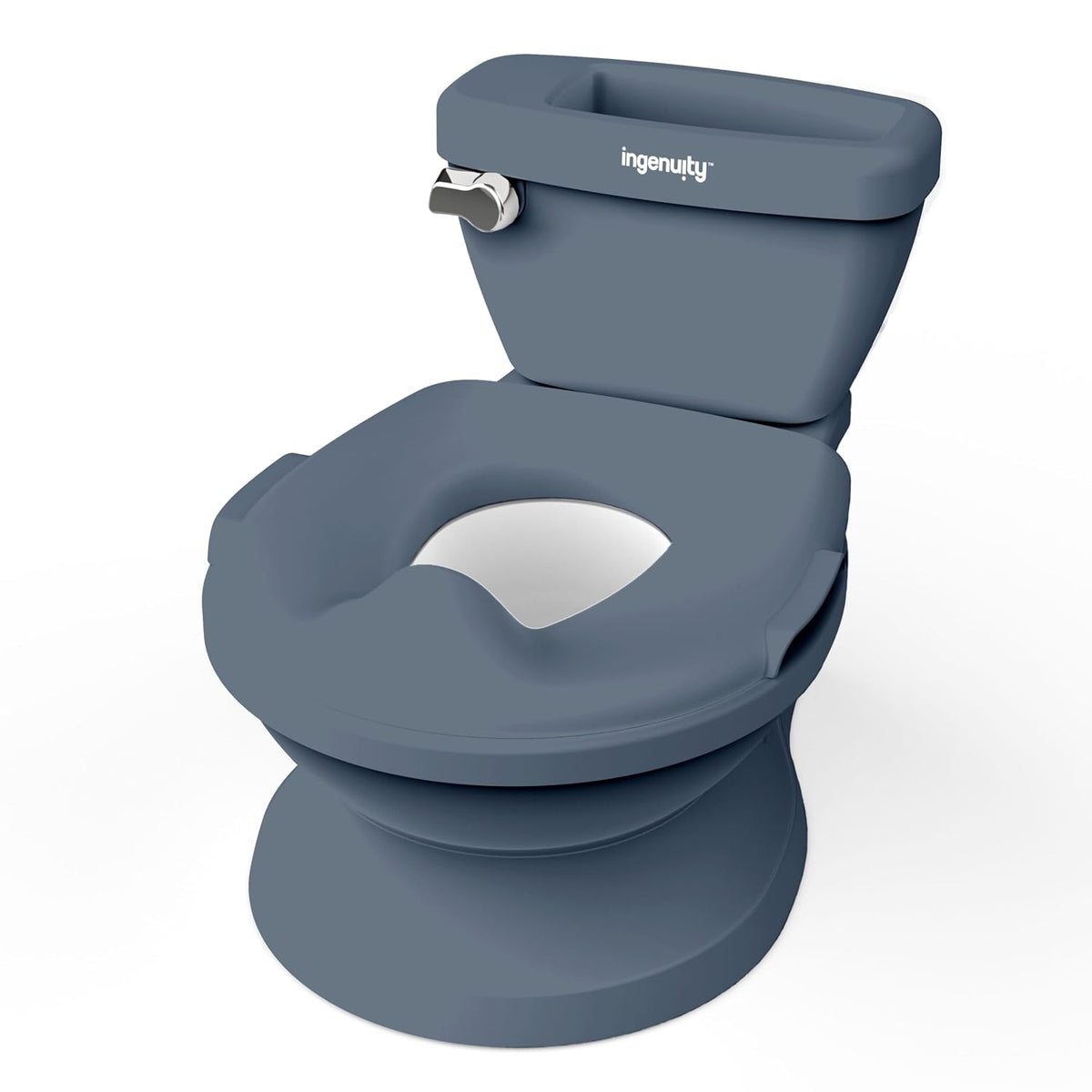 My Size Potty Pro 2-in-1 Potty Training Toilet, Floor Potty with Removable Potty Seat for Standard Toilets, Realistic Flushing Sound, for Toddlers Ages 18+ Months, Up to 50 lb