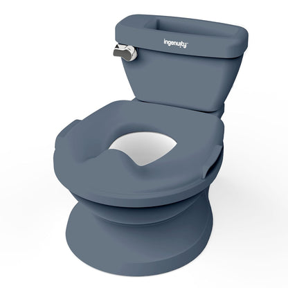 My Size Potty Pro 2-in-1 Potty Training Toilet, Floor Potty with Removable Potty Seat for Standard Toilets, Realistic Flushing Sound, for Toddlers Ages 18+ Months, Up to 50 lb