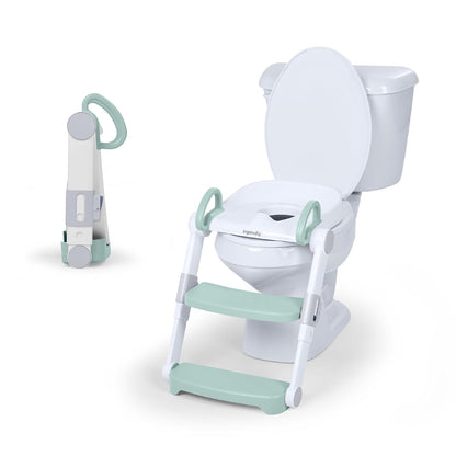 My Size Potty Pro 2-in-1 Potty Training Toilet, Floor Potty with Removable Potty Seat for Standard Toilets, Realistic Flushing Sound, for Toddlers Ages 18+ Months, Up to 50 lb