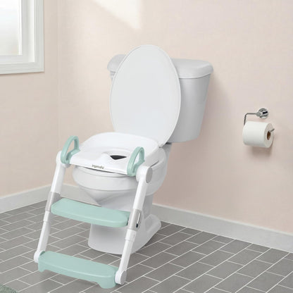 My Size Potty Pro 2-in-1 Potty Training Toilet, Floor Potty with Removable Potty Seat for Standard Toilets, Realistic Flushing Sound, for Toddlers Ages 18+ Months, Up to 50 lb