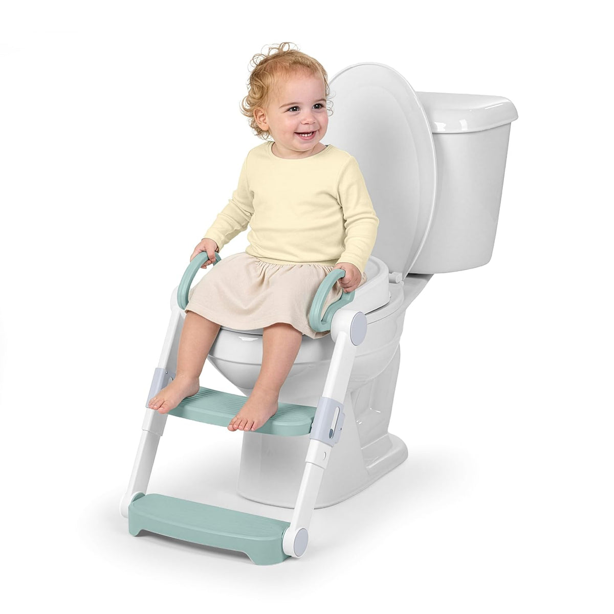 My Size Potty Pro 2-in-1 Potty Training Toilet, Floor Potty with Removable Potty Seat for Standard Toilets, Realistic Flushing Sound, for Toddlers Ages 18+ Months, Up to 50 lb