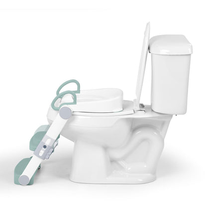 My Size Potty Pro 2-in-1 Potty Training Toilet, Floor Potty with Removable Potty Seat for Standard Toilets, Realistic Flushing Sound, for Toddlers Ages 18+ Months, Up to 50 lb