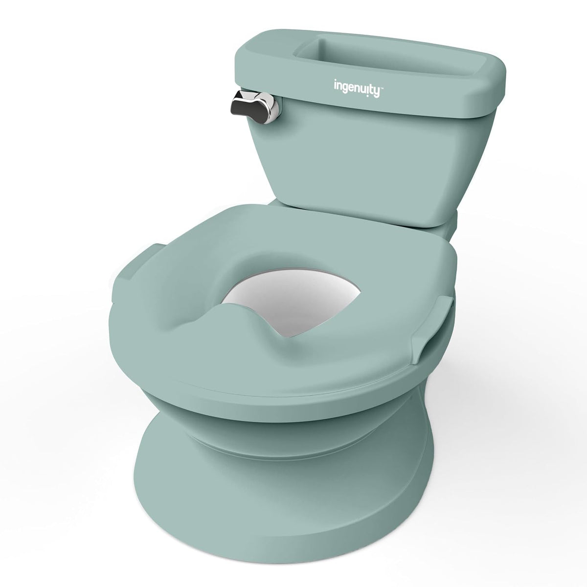 My Size Potty Pro 2-in-1 Potty Training Toilet, Floor Potty with Removable Potty Seat for Standard Toilets, Realistic Flushing Sound, for Toddlers Ages 18+ Months, Up to 50 lb