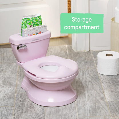 My Size Potty Pro 2-in-1 Potty Training Toilet, Floor Potty with Removable Potty Seat for Standard Toilets, Realistic Flushing Sound, for Toddlers Ages 18+ Months, Up to 50 lb