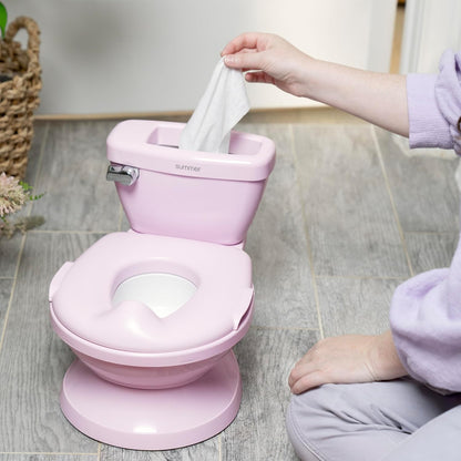 My Size Potty Pro 2-in-1 Potty Training Toilet, Floor Potty with Removable Potty Seat for Standard Toilets, Realistic Flushing Sound, for Toddlers Ages 18+ Months, Up to 50 lb