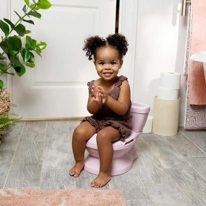 My Size Potty Pro 2-in-1 Potty Training Toilet, Floor Potty with Removable Potty Seat for Standard Toilets, Realistic Flushing Sound, for Toddlers Ages 18+ Months, Up to 50 lb