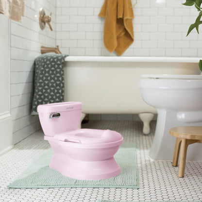 My Size Potty Pro 2-in-1 Potty Training Toilet, Floor Potty with Removable Potty Seat for Standard Toilets, Realistic Flushing Sound, for Toddlers Ages 18+ Months, Up to 50 lb