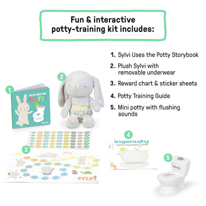 My Size Potty Pro 2-in-1 Potty Training Toilet, Floor Potty with Removable Potty Seat for Standard Toilets, Realistic Flushing Sound, for Toddlers Ages 18+ Months, Up to 50 lb