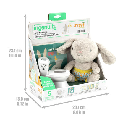 My Size Potty Pro 2-in-1 Potty Training Toilet, Floor Potty with Removable Potty Seat for Standard Toilets, Realistic Flushing Sound, for Toddlers Ages 18+ Months, Up to 50 lb