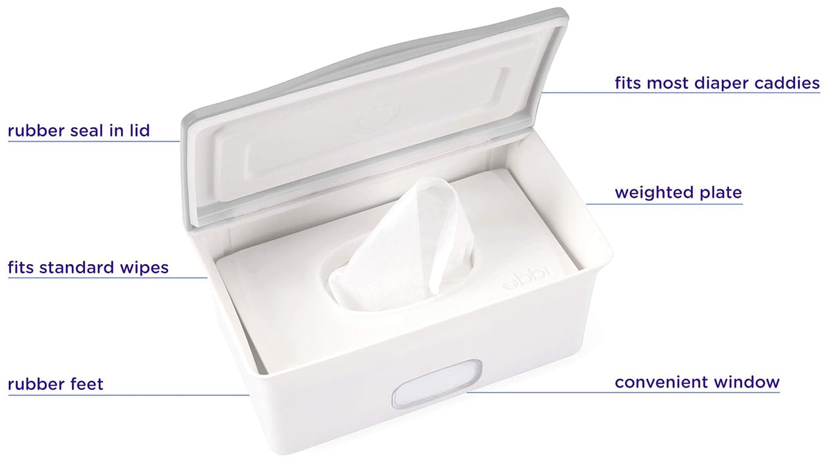 Baby Wipes Dispenser Holder Weighted Plate, Retractable On the Go Travel Diaper Bag Dispenser Lavender Scented