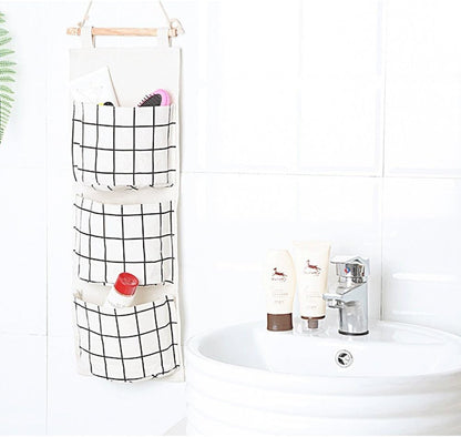 Hanging Storage Bag, Wall Mounted 3 Bags Nursery Storage Bag Over The Door Storage Pockets Fabric Wall Door Closet Hanging Storage Bag Organizer 2 Packs Small Tree + Ethnic Style