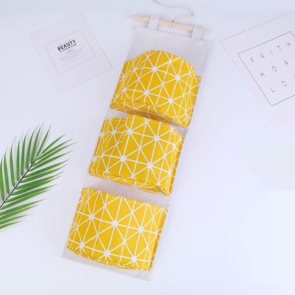 Hanging Storage Bag, Wall Mounted 3 Bags Nursery Storage Bag Over The Door Storage Pockets Fabric Wall Door Closet Hanging Storage Bag Organizer 2 Packs Small Tree + Ethnic Style