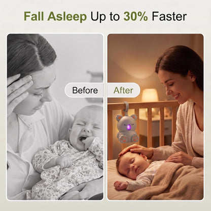 Baby Sleep Sound Machine & Bluetooth Speaker | Portable White Noise Sound Machine with 3 Timers for Nursery, Travel | Non-Looping Soothing Sounds Sleeping Music for Infants, Toddlers & Kids