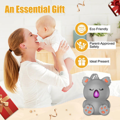 Baby Sleep Sound Machine & Bluetooth Speaker | Portable White Noise Sound Machine with 3 Timers for Nursery, Travel | Non-Looping Soothing Sounds Sleeping Music for Infants, Toddlers & Kids