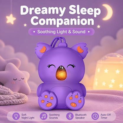 Baby Sleep Sound Machine & Bluetooth Speaker | Portable White Noise Sound Machine with 3 Timers for Nursery, Travel | Non-Looping Soothing Sounds Sleeping Music for Infants, Toddlers & Kids