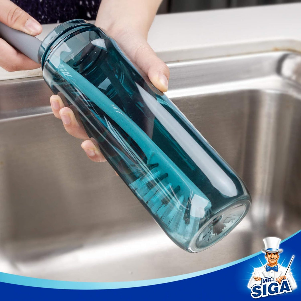 Water Bottle Brush Cleaning Set with Storage Holder