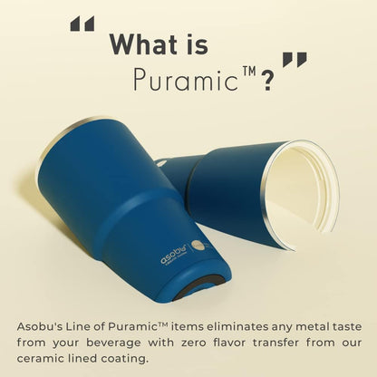 22oz Extra Large Ceramic-Lined Travel Mug with No Metal Taste-Keeps Flavors True - Double-Wall Vacuum Insulated Coffee Mug with Spill-Proof Pop-Open Lid for Hot Drinks