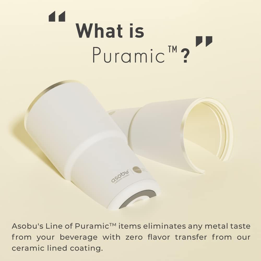 22oz Extra Large Ceramic-Lined Travel Mug with No Metal Taste-Keeps Flavors True - Double-Wall Vacuum Insulated Coffee Mug with Spill-Proof Pop-Open Lid for Hot Drinks