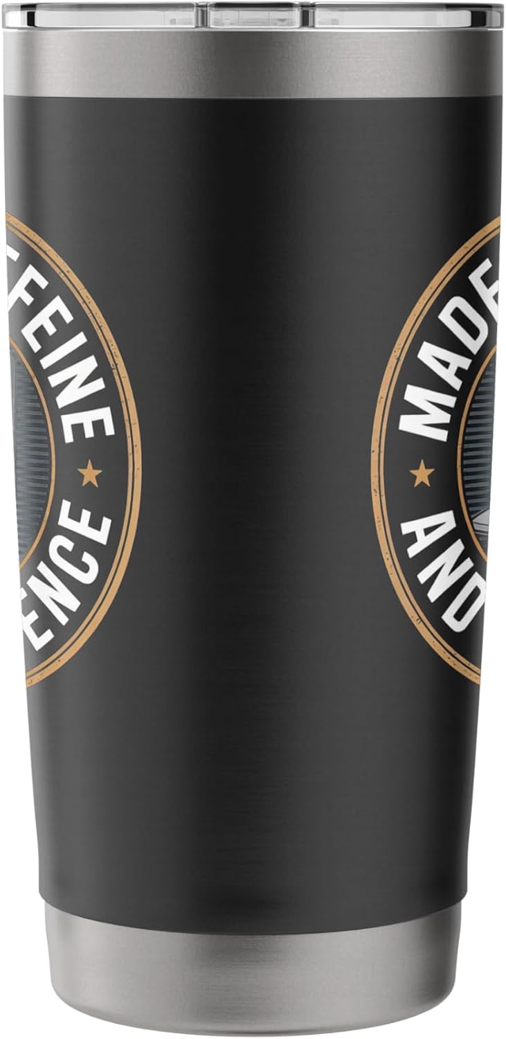 Made of Caffeine and Confidence Laptop Design Stainless Steel Insulated Tumbler