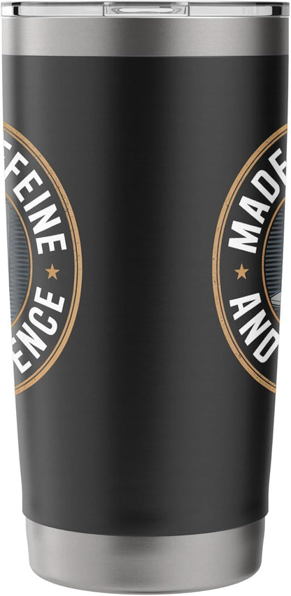 Made of Caffeine and Confidence Laptop Design Stainless Steel Insulated Tumbler