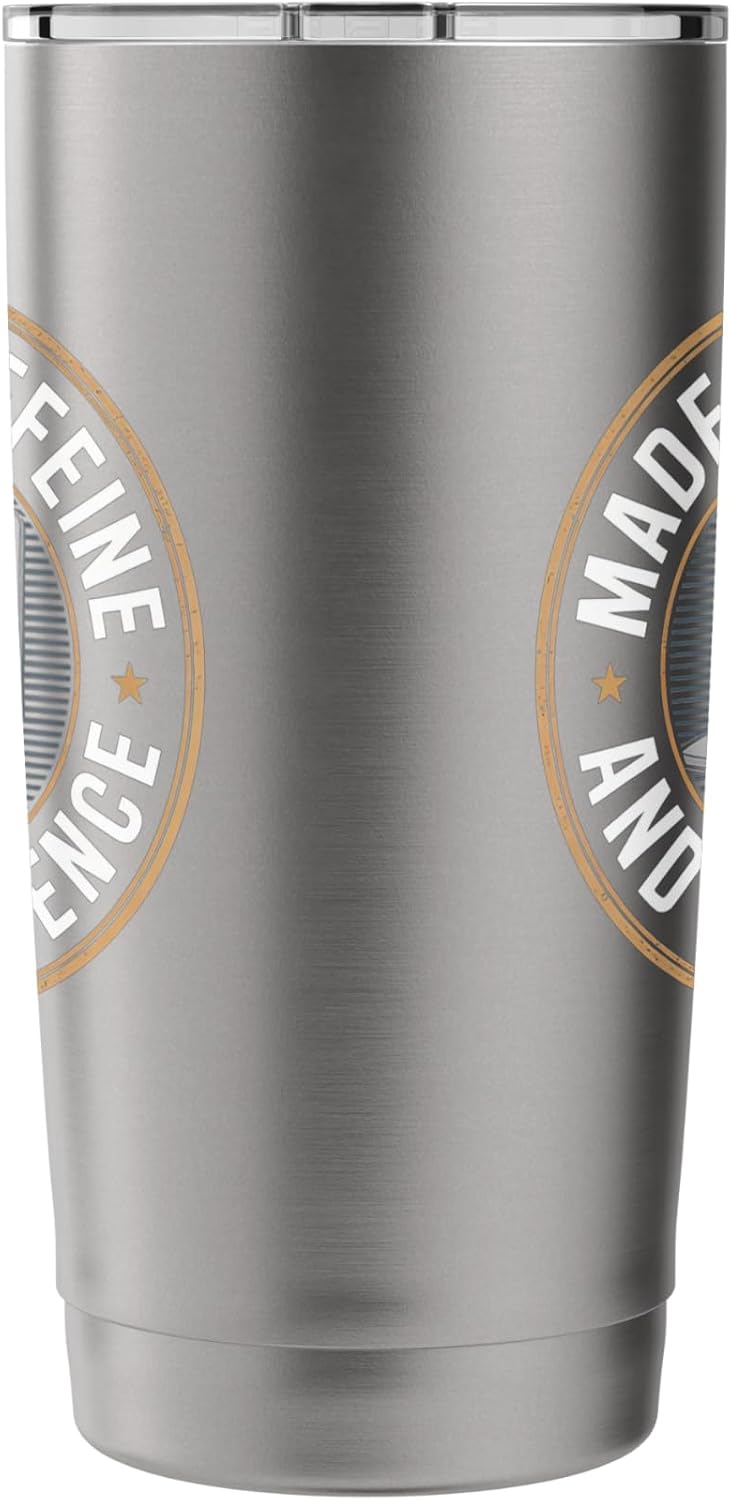 Made of Caffeine and Confidence Laptop Design Stainless Steel Insulated Tumbler