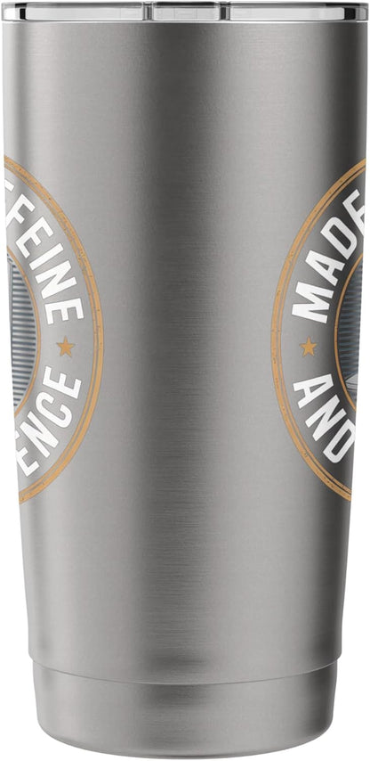 Made of Caffeine and Confidence Laptop Design Stainless Steel Insulated Tumbler