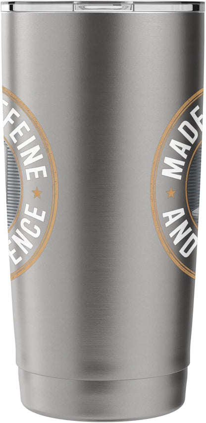 Made of Caffeine and Confidence Laptop Design Stainless Steel Insulated Tumbler