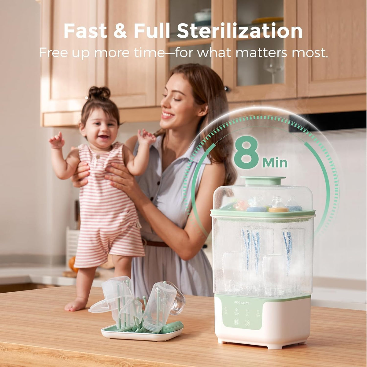 Bottle Sterilizer and Dryer & Bottle Brush Kit