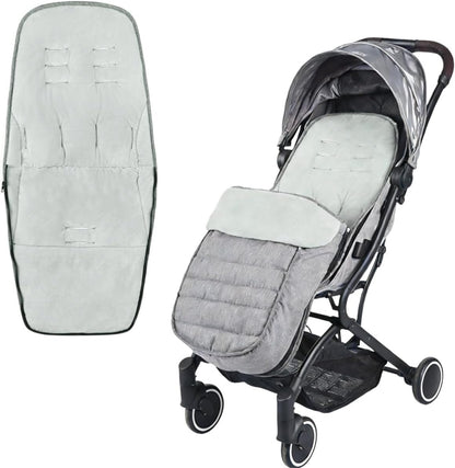2 in 1 Baby Stroller Cushion Bunting Bag Removable Windproof Footmuff Toddler Warm Pushchair Seat Mat Cushion Outdoor Thicken Cushion Kids Warm Leg Protector Bag Stroller Liner