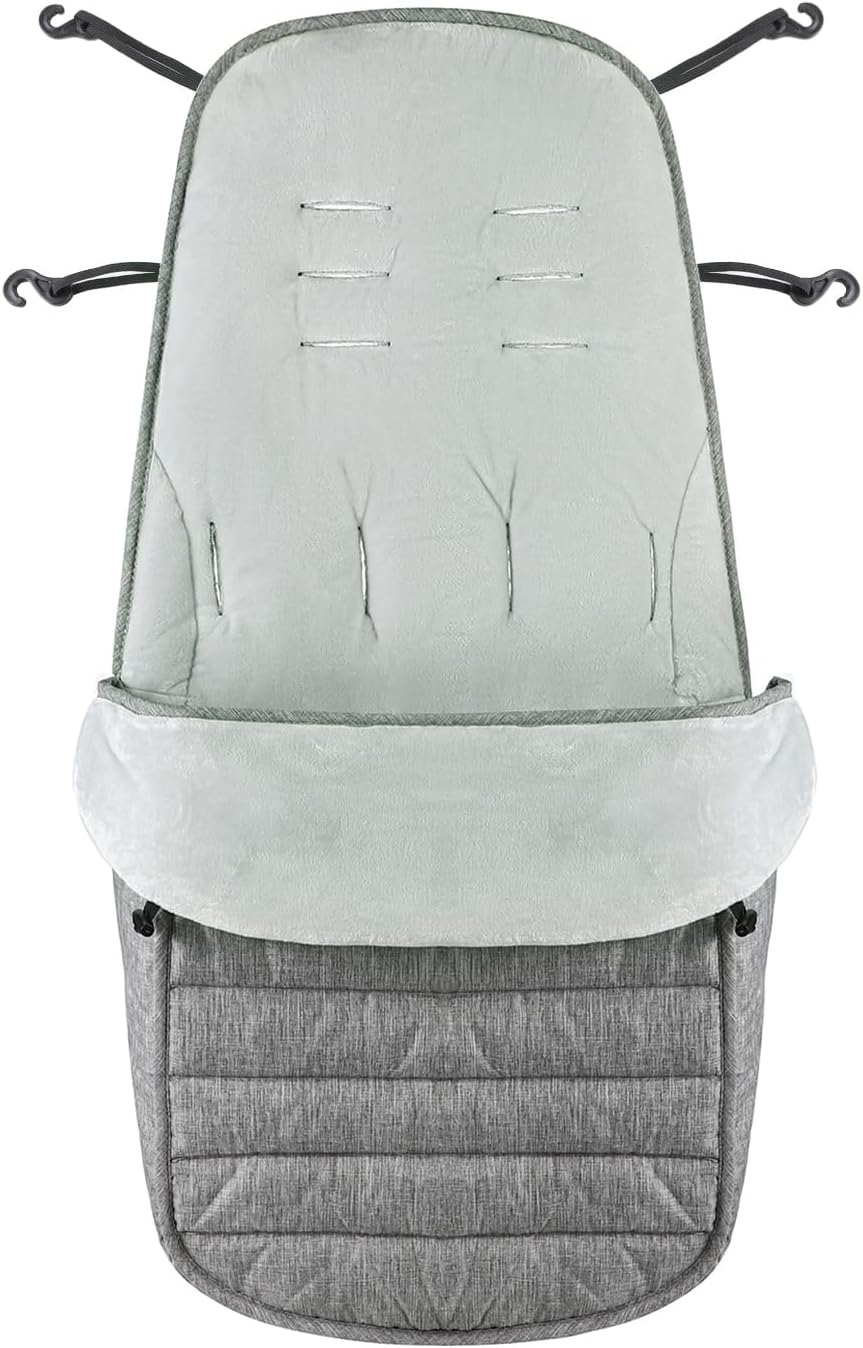 2 in 1 Baby Stroller Cushion Bunting Bag Removable Windproof Footmuff Toddler Warm Pushchair Seat Mat Cushion Outdoor Thicken Cushion Kids Warm Leg Protector Bag Stroller Liner