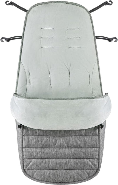2 in 1 Baby Stroller Cushion Bunting Bag Removable Windproof Footmuff Toddler Warm Pushchair Seat Mat Cushion Outdoor Thicken Cushion Kids Warm Leg Protector Bag Stroller Liner