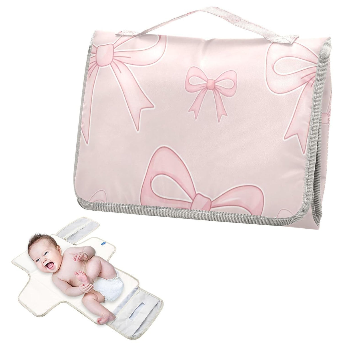 Bows Portable Diaper Changing Pad Waterproof Changing Pads