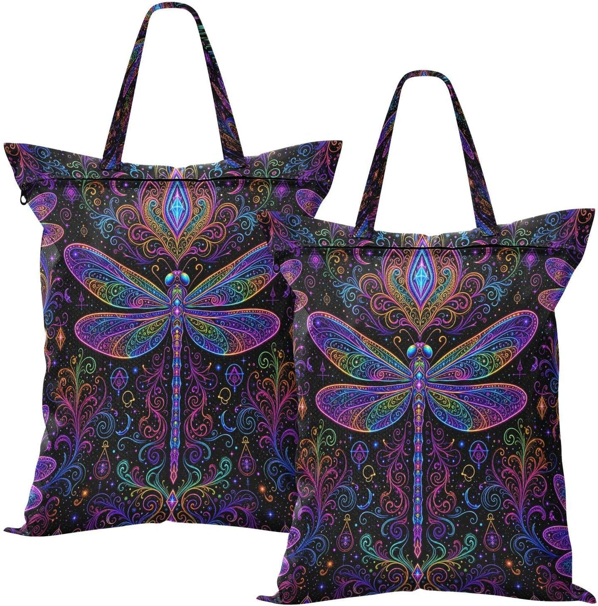 Boho Dragonflies Waterproof Travel Laundry Bag Washable 2-piece
