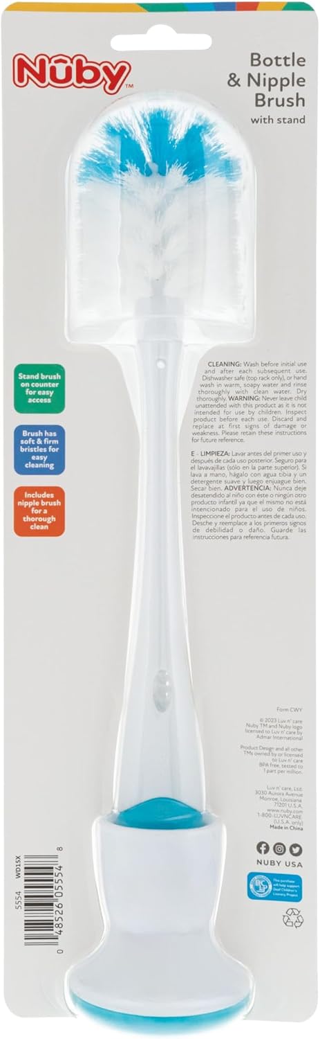 Nuby 2-in-1 Bottle and Nipple Brush