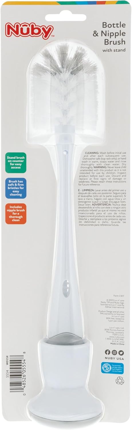 Nuby 2-in-1 Bottle and Nipple Brush