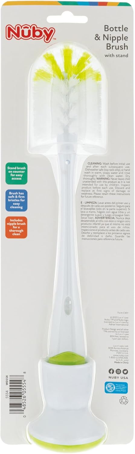Nuby 2-in-1 Bottle and Nipple Brush