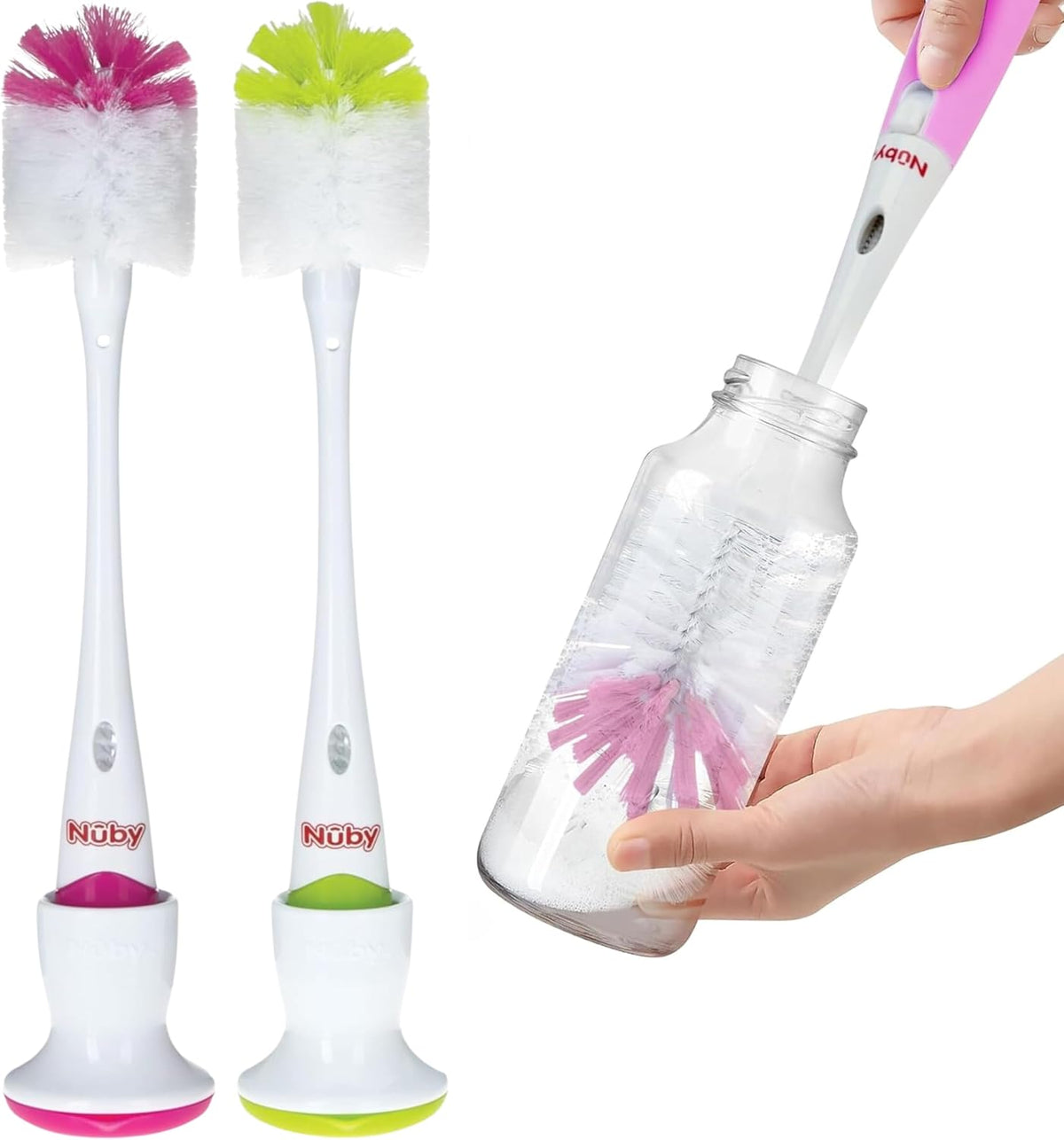 Nuby 2-in-1 Bottle and Nipple Brush