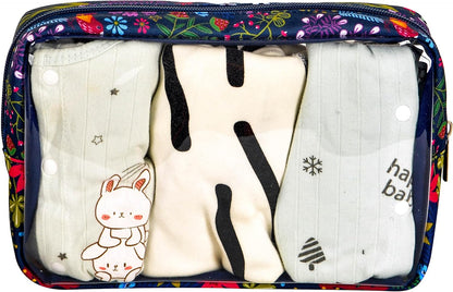 TSA Approved 5-Piece Diaper Bag Organizer Pouch Set Clear Waterproof TPU Kids Toiletry Storage Set Travel Packing Clutch Cube Bags for Baby Nursing(Dinosour)