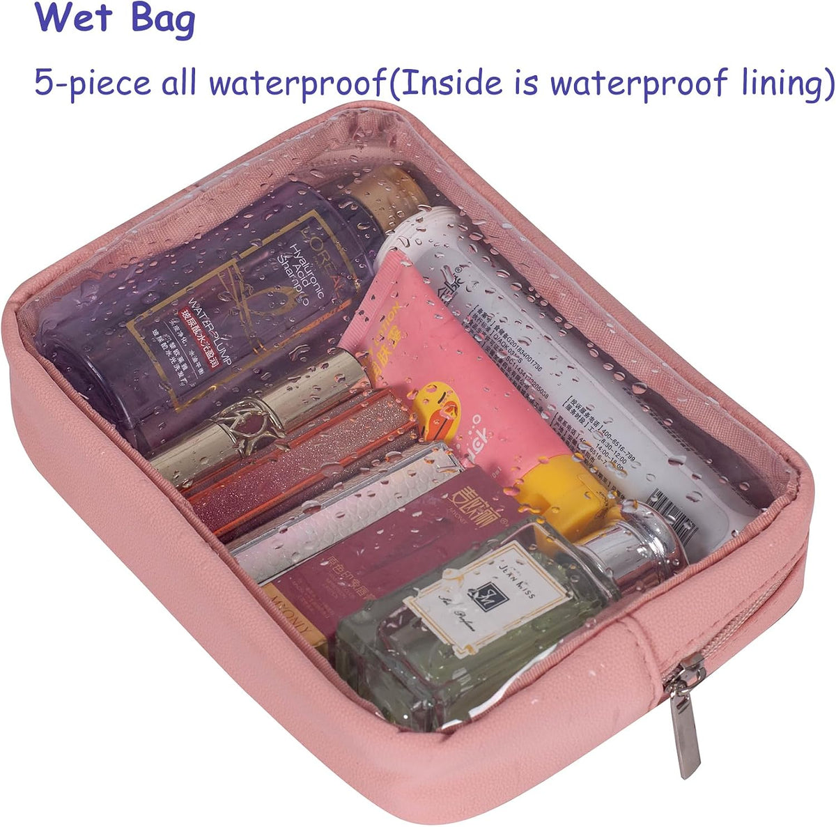 TSA Approved 5-Piece Diaper Bag Organizer Pouch Set Clear Waterproof TPU Kids Toiletry Storage Set Travel Packing Clutch Cube Bags for Baby Nursing(Dinosour)
