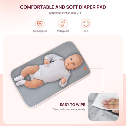 Diaper Bag Backpack, Large Capacity Stylish Baby Bag Backpacks with Bottle insulation Area Changing Mat, Mommy Bag Pink