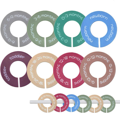8pcs Baby Closet Dividers, Durable Baby Clothes Organizer for 0-24 Months