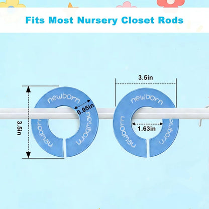 8pcs Baby Closet Dividers, Durable Baby Clothes Organizer for 0-24 Months