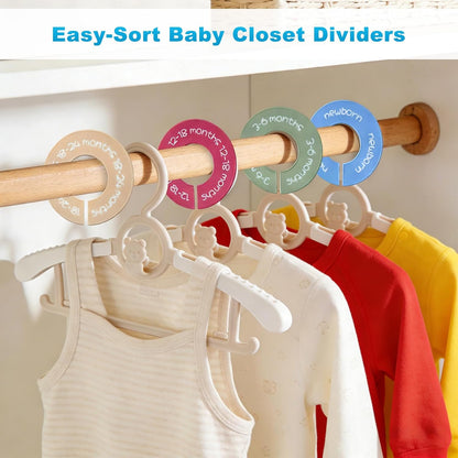 8pcs Baby Closet Dividers, Durable Baby Clothes Organizer for 0-24 Months