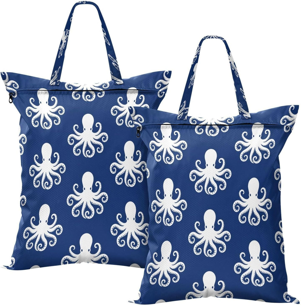 Cartoon Octopus Waterproof Travel Laundry Bag Easy Care 2 Packs