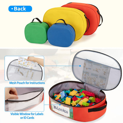4-piece Toy Storage Organizer Bag Case for Building Blocks