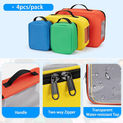 4-piece Toy Storage Organizer Bag Case for Building Blocks