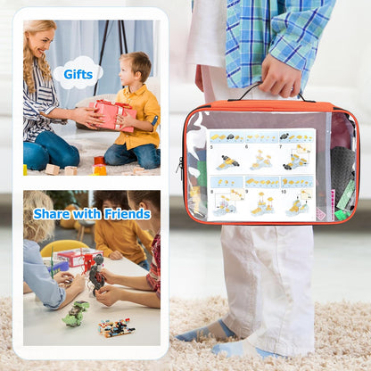 4-piece Toy Storage Organizer Bag Case for Building Blocks