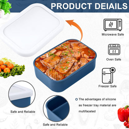8 PCS 1 Cup Silicone Freezer Molds with Lid, Meal Prep Freezer Molds Silicone Freezer Containers Reusable Food Preserving Tray Freezing Ice Trays for Soups Sauces Stews,Grey ﻿ ﻿