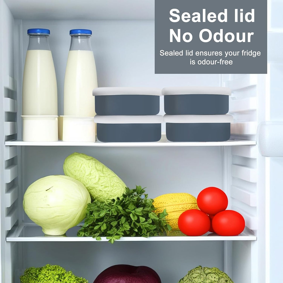 8 PCS 1 Cup Silicone Freezer Molds with Lid, Meal Prep Freezer Molds Silicone Freezer Containers Reusable Food Preserving Tray Freezing Ice Trays for Soups Sauces Stews,Grey ﻿ ﻿