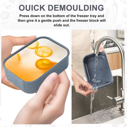 8 PCS 1 Cup Silicone Freezer Molds with Lid, Meal Prep Freezer Molds Silicone Freezer Containers Reusable Food Preserving Tray Freezing Ice Trays for Soups Sauces Stews,Grey ﻿ ﻿